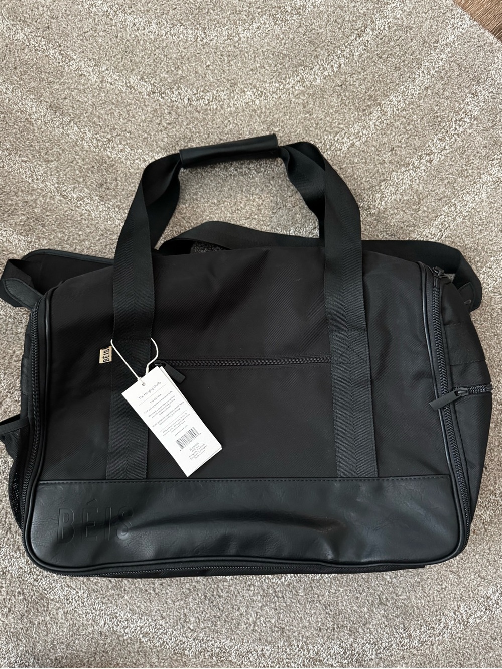 NWT BEIS Hanging Duffle Bag in Black - Picture 5 of 6